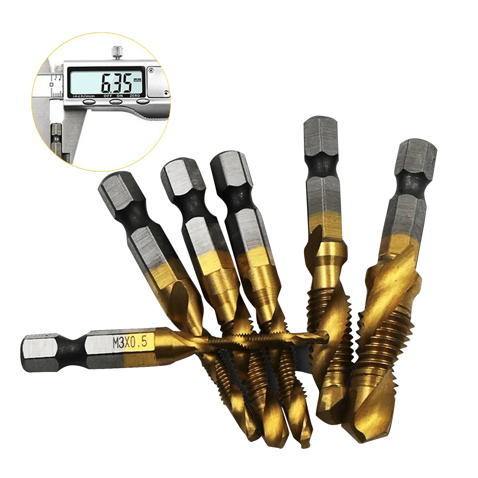 

HSS Manual Drill Bit Tap Bit Set Hexagon Shank Tool M3 M4 M5 M6 M8 M10 Household Combination Drill Bit Metric Long Set
