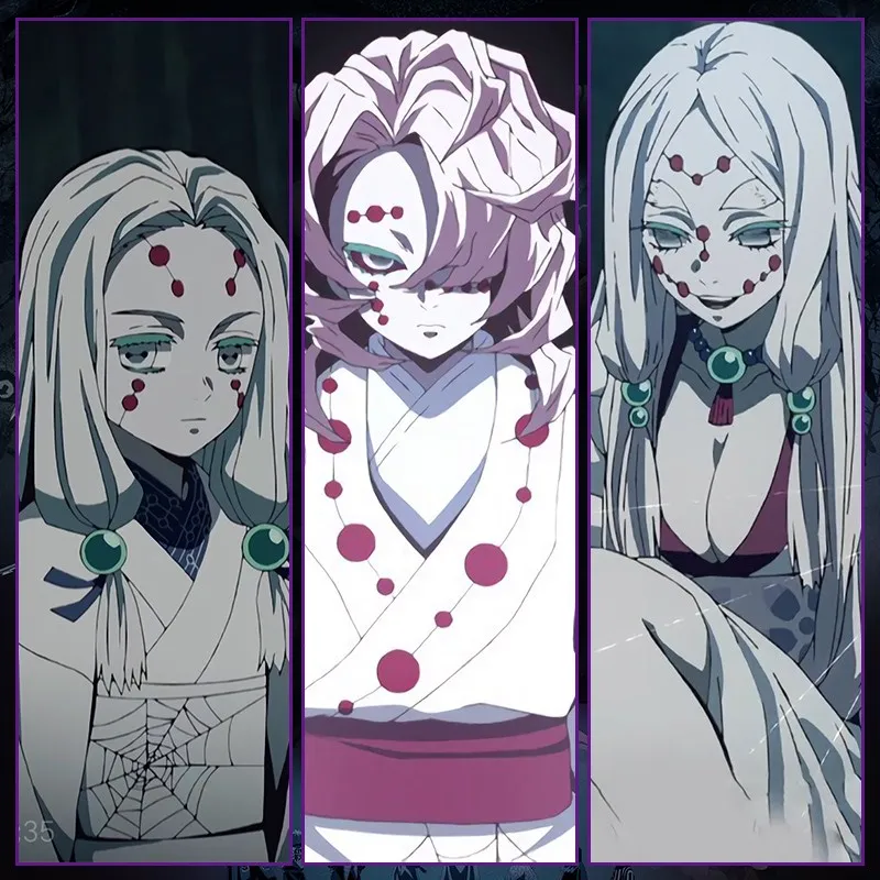 Аниме Demon Slayer Kimetsu no Yaiba паук Руи мать Сестра Косплей парики головной убор