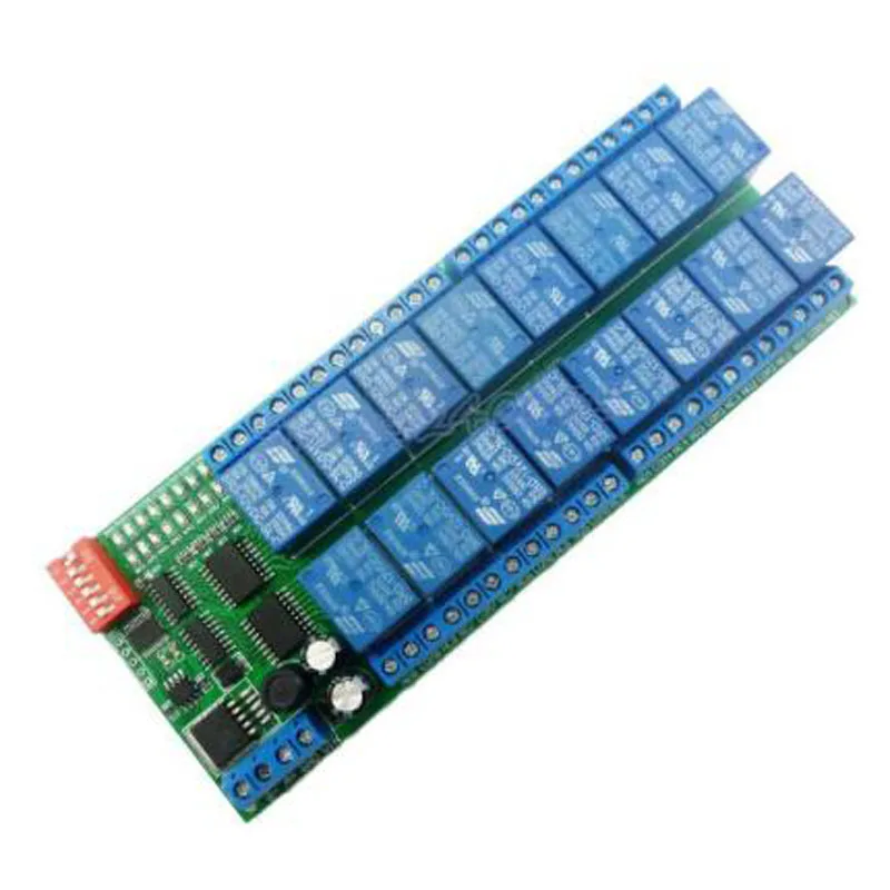 16 каналов DC 12V RS 485 Modbus RTU релейная плата RS485 Bus пульт дистанционного управления для