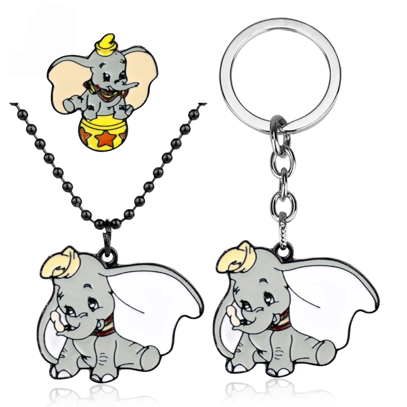 Anime Elephant Pendant Necklace Cartoon Dumbo Elephant Necklaces Cute Animal Enamel Choker Jewelry Cosplay Gifts For Kids Aliexpress