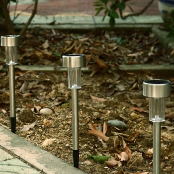 

Waterproof LED Solar Lawn Lamp Bollard Light Stick Automatically Garden Yard Street Decor Recharging Fence Landscape