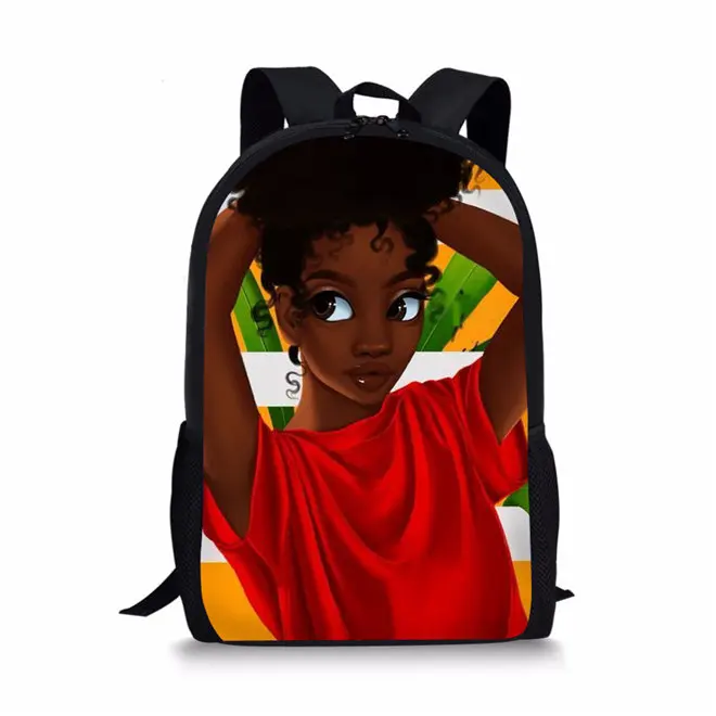 YQ3574C WHEREISART школьные рюкзаки для девочек мультфильм Африканский черный школьный рюкзак для девочек Mochila Infantil Sac детские школьные рюкзаки - Цвет: YQ3574C