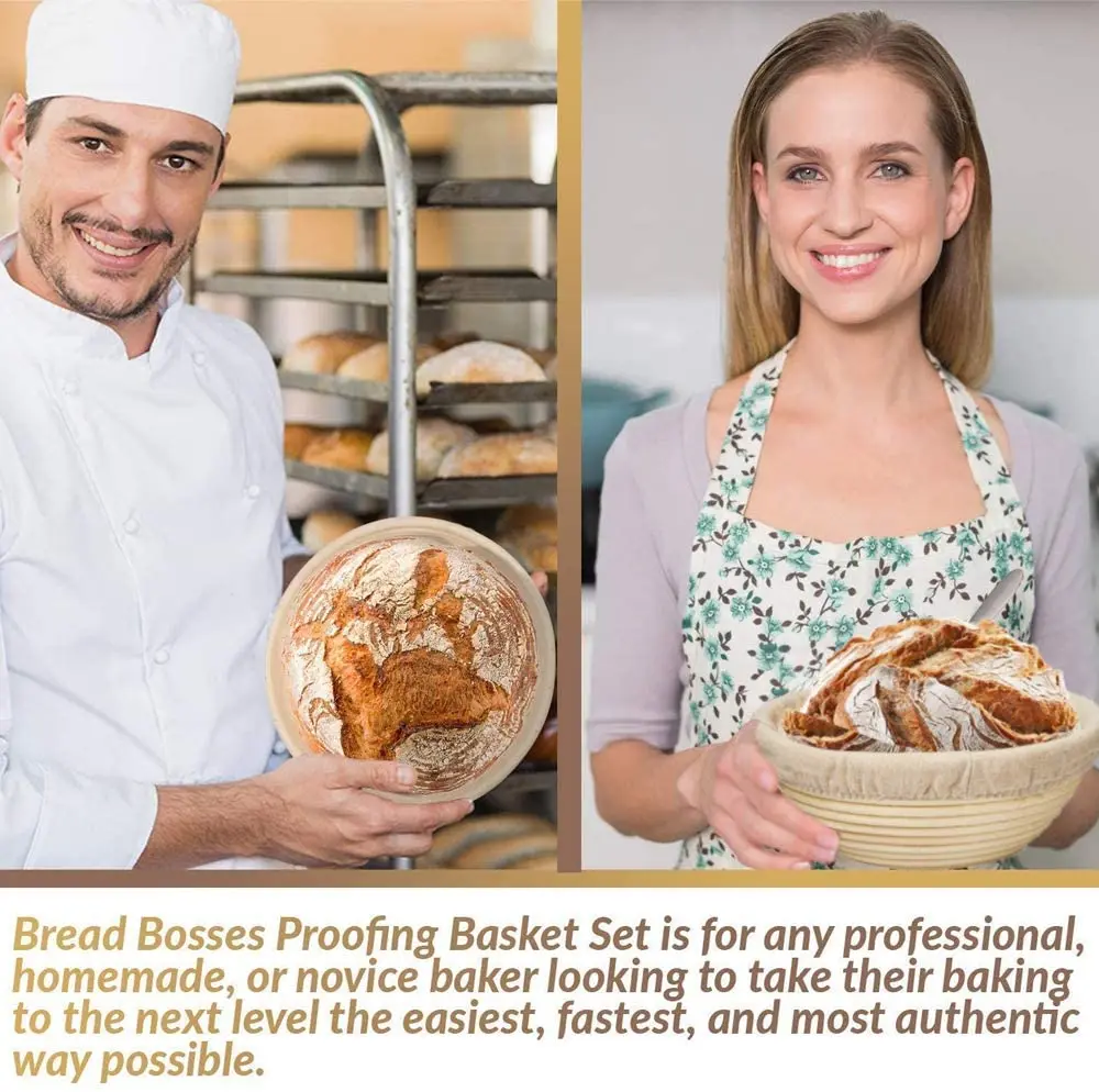 Round Bread Proofing Basket Cloth Liner Sourdough Banneton Proofing Cloth Natural Rattan Baking Dough Basket Cover