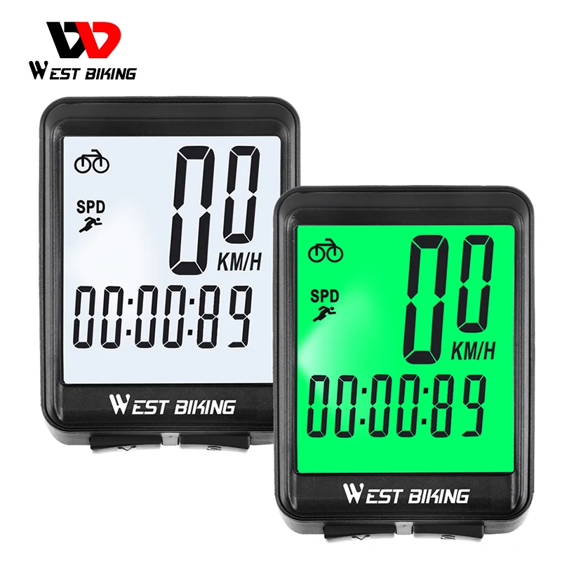 WEST BIKING Multifunction Bicycle Computer Rainproof Wired Wireless Odometer Cycling Speedometer To Bike MTB Accessories | Спорт и