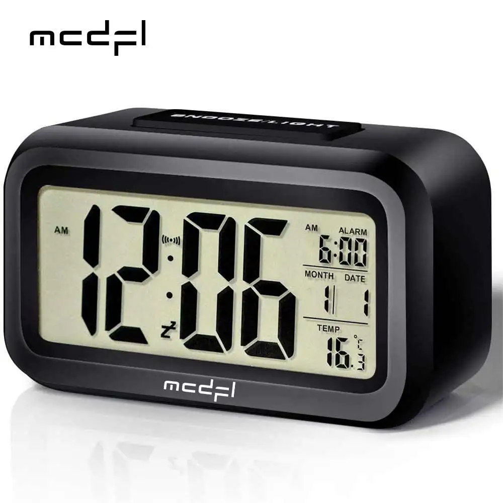 MCDFL Digitale Smart Wecker Tabelle Elektronische Uhren Schreibtisch  Dekoration und Zubehör Kalender für Home Kind Nacht Komfort - AliExpress