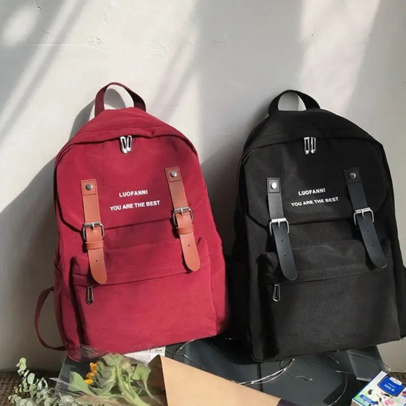 

Anti-theft Travel Daypack Unisex Backpack Canvas Casual Rucksack for Teenage Girls Large Capacity School Bookbag