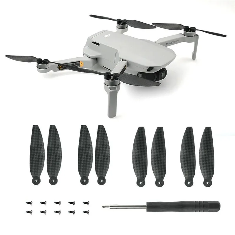 Crazy Sale ZEC For DJI Mavic Mini Accessories Carbon Fiber Propeller Low Noise Props Quick Release Blades with Screws for DJI Mavic Mini Drone 