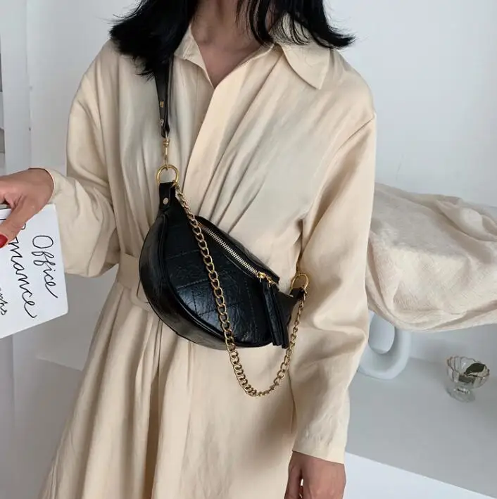 small black bolsa feminina Женская модная нагрудная сумка Роскошные сумки женские сумки дизайнерские кожаные сумки через плечо - Цвет: small black