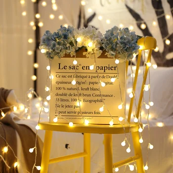 

Battery White Ball 20 LED Globe String Lights led Starry Fairy Waterproof light string for patry