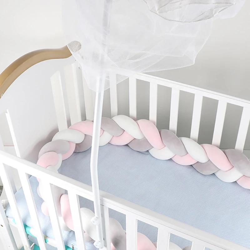 Baby Infant Bed Bumper  Newborn Crib Knot Pillow Room Decor weaving Plush Baby Crib  Baby Safety Protection Pad    YYJ010