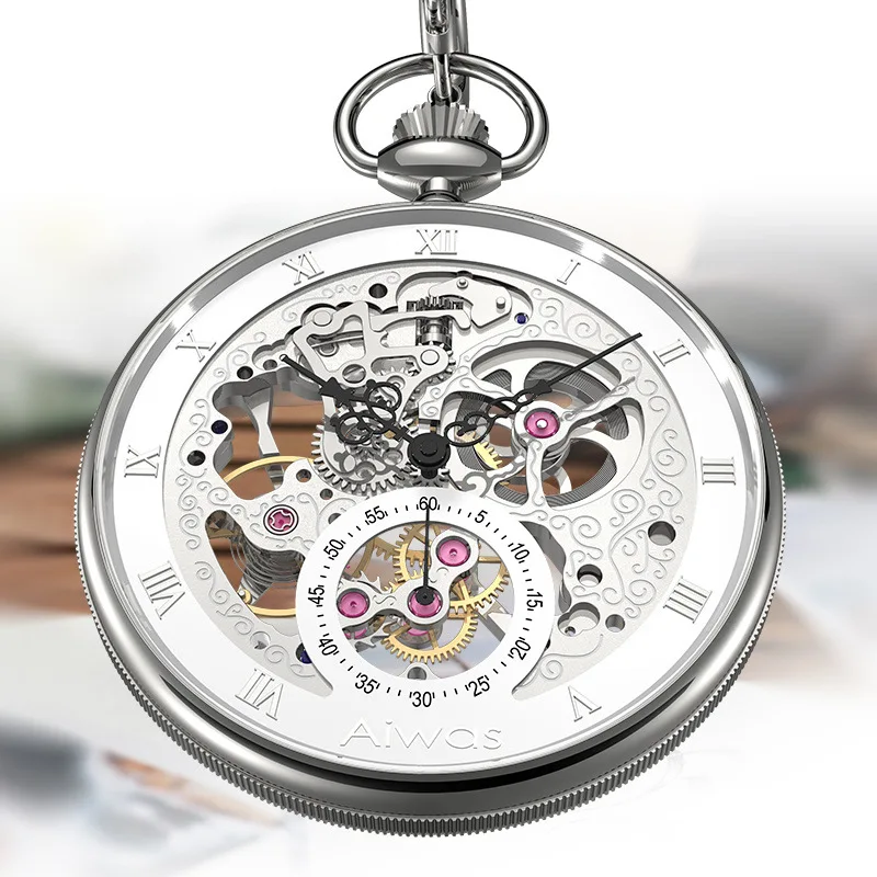 Карманные часы ожерелье ручной Ветер Механический Топ бренд Роскошный полый винтажный Римский калибровочный джентльмен дамы мужчины женщины часы