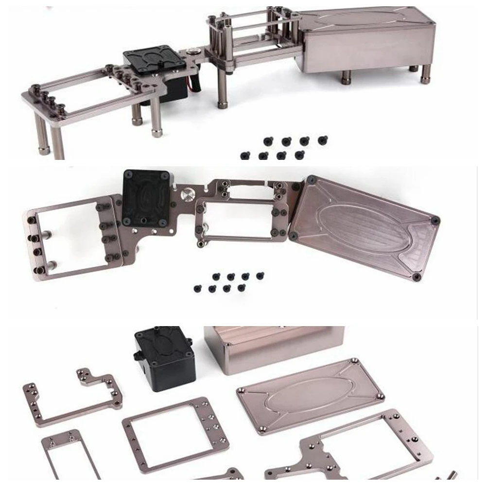 CNC сплав сервопривод лоток стойка батарейный ящик для Rovan Rofun F5 MCD 1/5 rc автомобиль