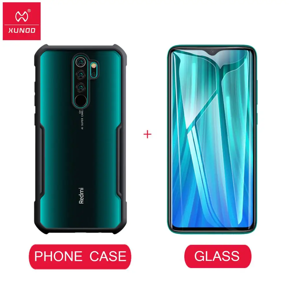 

For Xiaomi Redmi Note 8 Pro Case Xundd Phone Case Shookproof Protective Case Bumper Beetle Screen Protector Tempered Glass