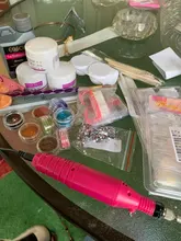 COSCELIA Pro uñas polvo acrílico brillo Set de manicura Gel UV de manicura herramientas de uñas de acrílico Kit de cepillo de Tip de uñas decoración herramientas