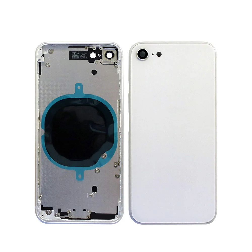 Для iPhone 8 8G 8 Plus 8 P батарея задняя крышка Дверь задняя крышка+ средняя Рамка для iPhone X XR Корпус чехол с sim-лотком боковые ключи - Цвет: White For 8G