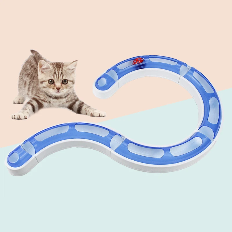 DIY игрушка для питомцев кошек трек мяч комбинированный тип Кот интеллект игрушки для кошек тренировка развлечение пластмассовый туннель