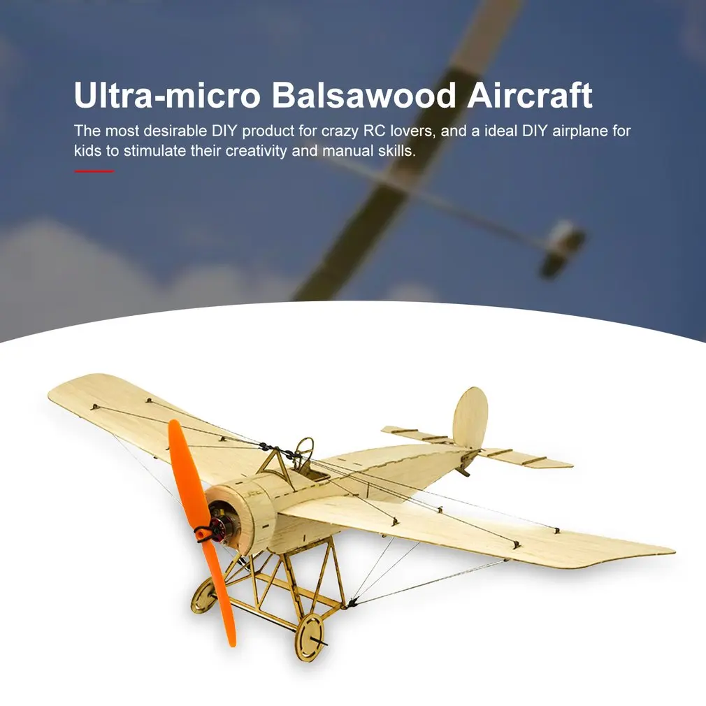 K8 Micro Balsawood самолет комплект Fokker-E модель самолета 378 мм размах крыльев электрический пульт дистанционного управления аэроплан для внутреннего парка Fly