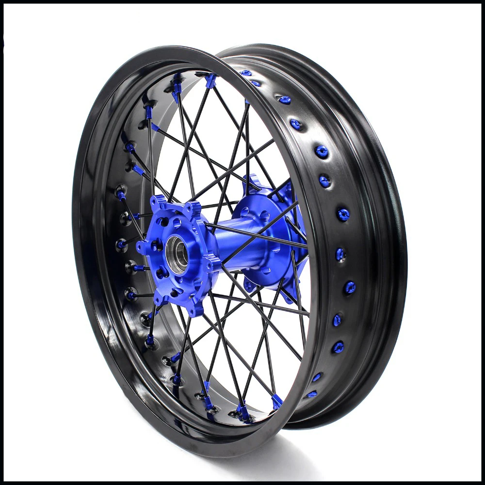 Набор колес Supermoto 3 5/4 25*17 &quotдля YAMAHA WR250F 2001 2018 WR450F 2003 спицы SupermotardBlack|motard wheels|supermoto