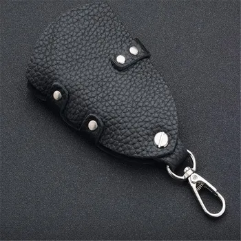 

Genuine Leather Car Key Wallets Men Women Key Holder Housekeeper Organizer Key Case Bag Pouch Purse Covers Hasp Key Case