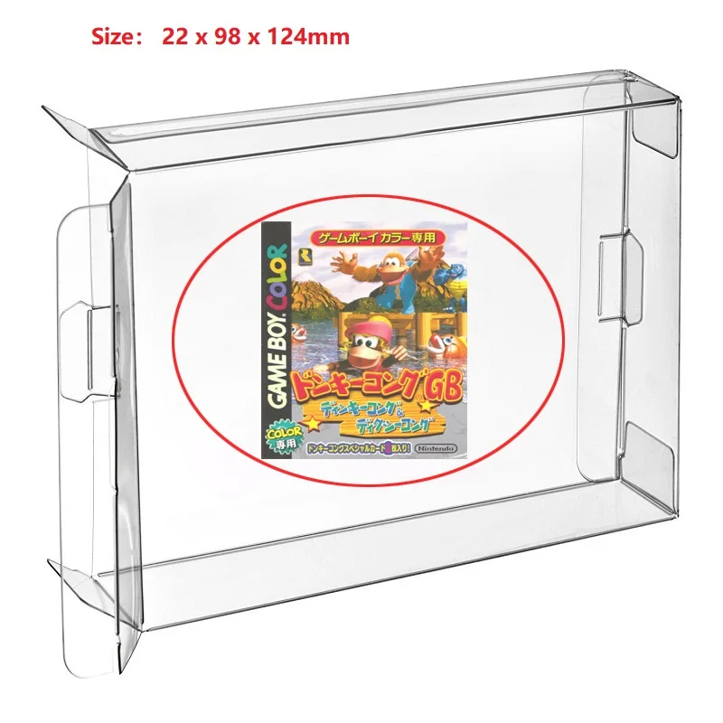 

Ruitroliker 30Pcs Clear Box Case Sleeve CIB Protector for GBC Gameboy Color Games Box Japan version