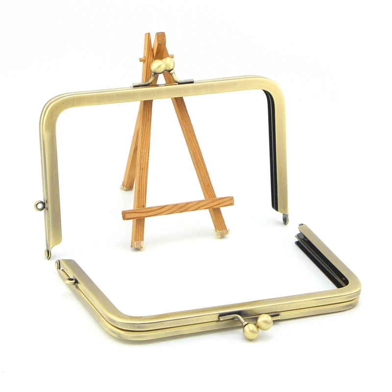 19cm Rectangle Bag Purse Frame Screw DIY Accessories High Quality Bag Hardware Metal Ball Clasp Brass Bag Hook Hanger KZ151327#C