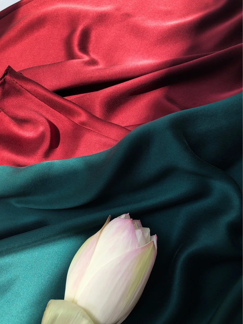 Шелк женщин зеленый/бордовый сплошной цвет миди русалка юбка