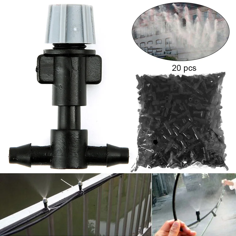 

20 Pcs Atomizing Nozzle Single Head Atomizing Trimming 3-Way Cooling Nozzles JA55