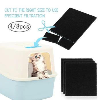 

1 Set Activated Carbon Filter Kitten Cat Litter Filter Replacement Filters Deodorant Pad Litter Box Charcoal Filter Odor Control
