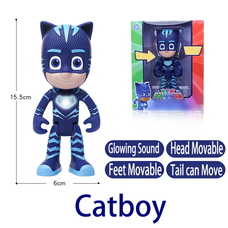 PJ маска Juguete Catboy Owlette Gekko герои мультфильмов Кнопка излучает звук свет PJ Маски Фигурки игрушки на день рождения для детей S33