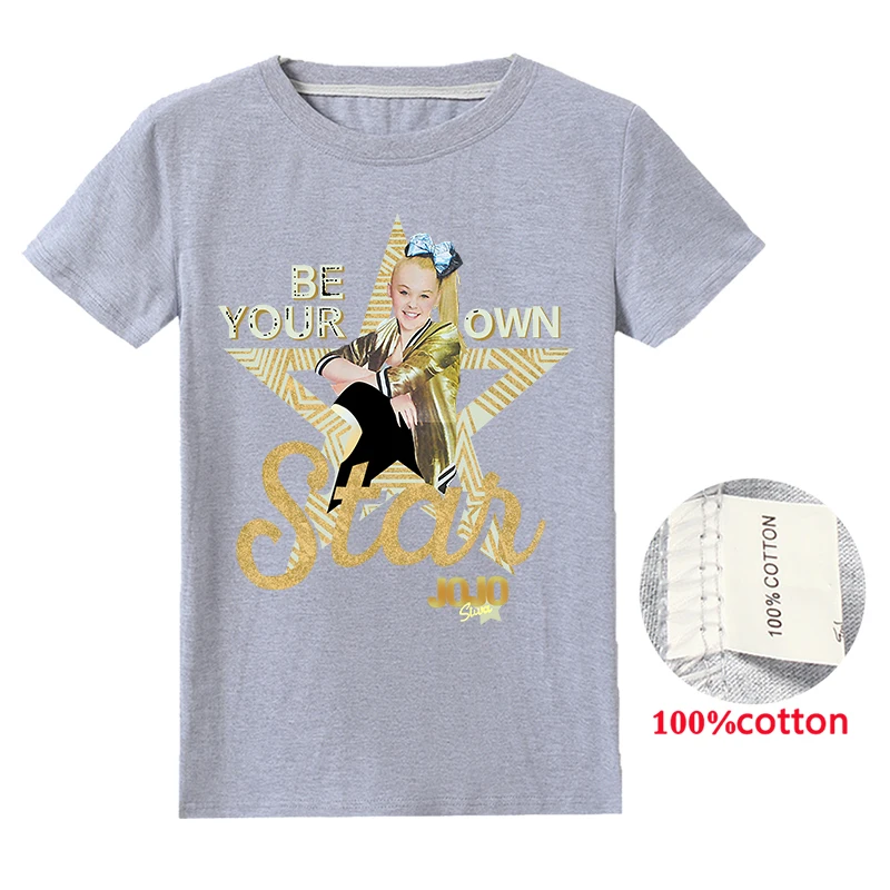 Новинка; Одежда для девочек; футболка JoJo Siwa; детская хлопковая футболка с короткими рукавами; сезон лето-осень; футболки для малышей; Повседневная Рождественская одежда