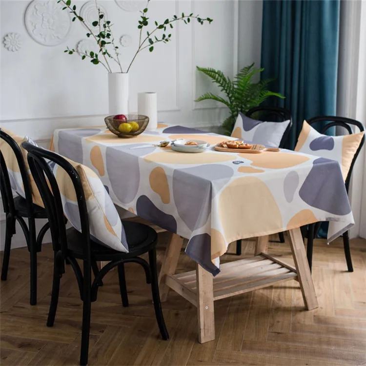 Free Shipping Yellow Cobblestones Tablecloth Table Cover Mantel De Mesa Multifunction Printed Cloth Nappe Centrini Moderni Obrus