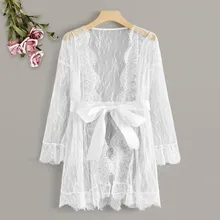 Стиль, женский цветочный кружевной ночной халат с длинными рукавами, мягкий удобный халат с поясом, банный халат, нижнее белье, одежда для сна