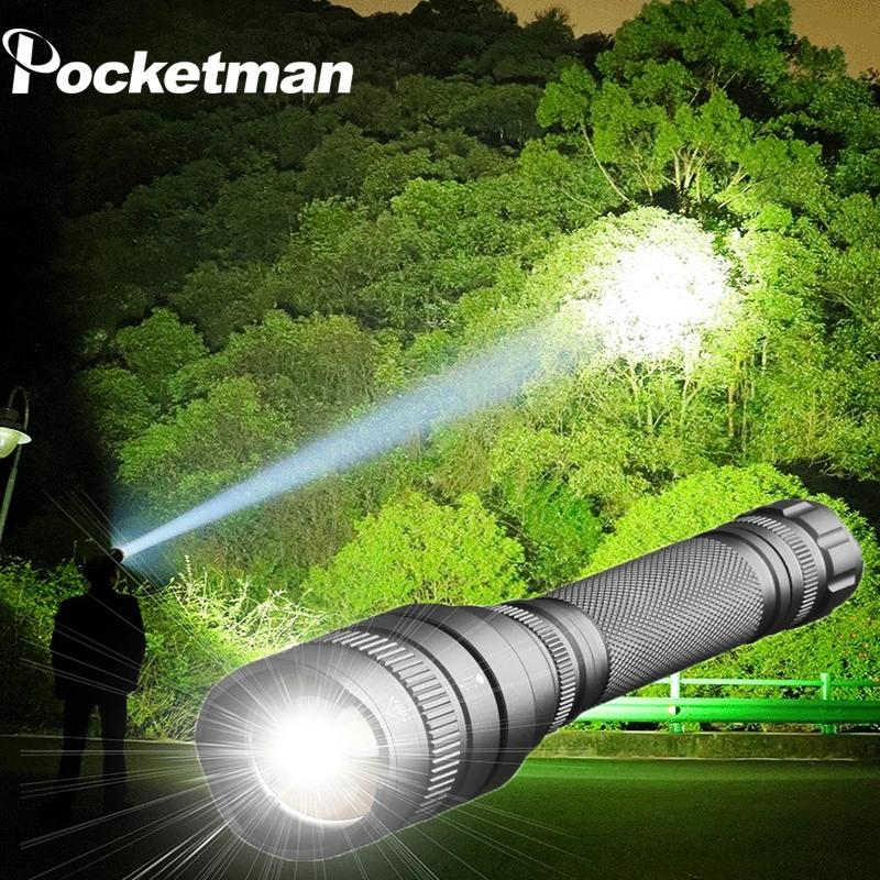 

60000 Lumens XHP50 V6 18650 battery powerful torch Portable led lamp Tactical LED Flashlight Zoomable Torchlight Fishing Camping