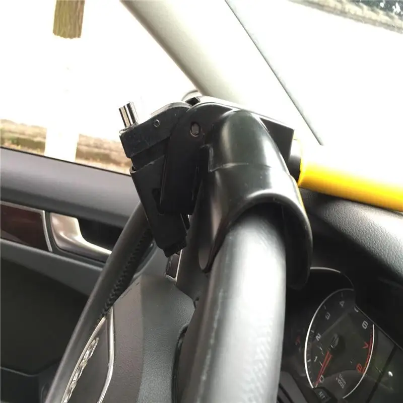 Универсальный Автомобильный Замок рулевого колеса т типа Противоугонный замок для внедорожника грузовика безопасности Поворотный руль алюминиевый замок с 2 клавишами