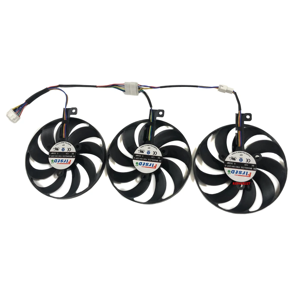 Sett129215supld09210s12hfdc10h12s9-cventilador Placa de Vídeorefrigerador Gpurefrigeração Vgapara Asus Rog Strix Rtx 2080 ti Gamingpara Asus Rog-strix-rtx2080s-o8gpara Asus Rog Strix rx 5700 oc 8g Gaming Pcs - Imagem 2