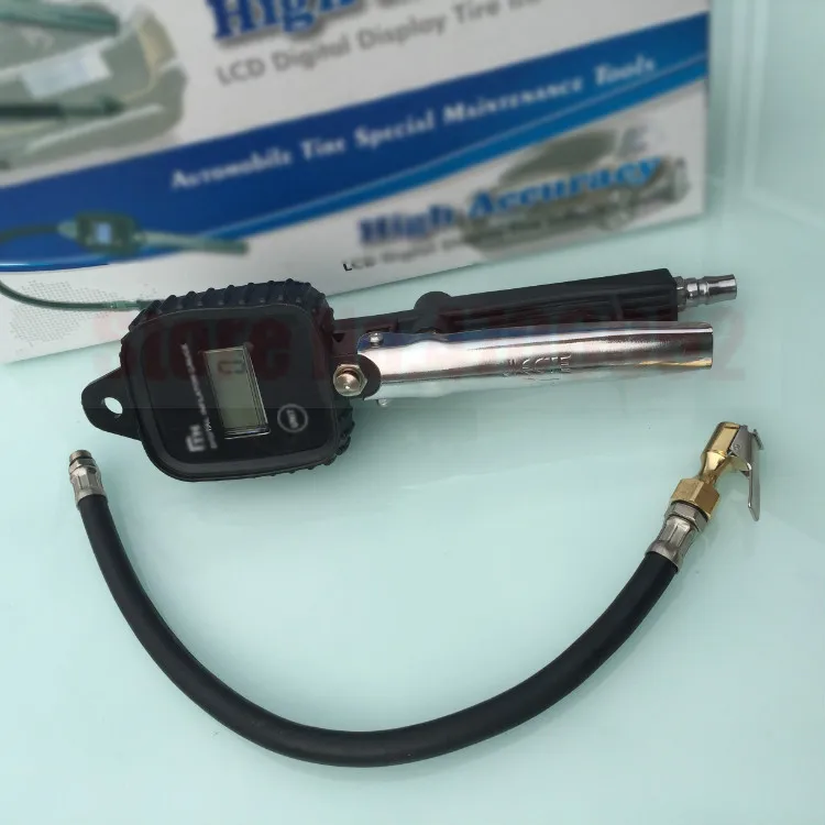 Портативный Lcd цифровой автомобильный шиномонтажный Манометр давления воздуха Psi со шлангом Jl