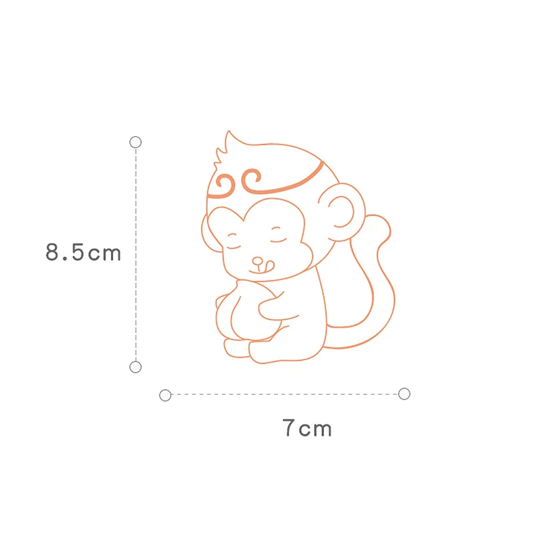 Chenkai 10PCS Silicone Monkey Teether Baby Cartoon Pacifier BPA Free For DIY Infant Nursing Bracelet Necklace Pendant Toy Gifts