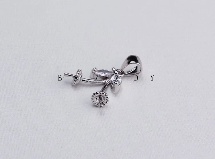 MIX STYLE Silver Plated Material Pendant Mountings Findings Settings Parts Fittings for Akoya Edison Pearls Corals, Jade