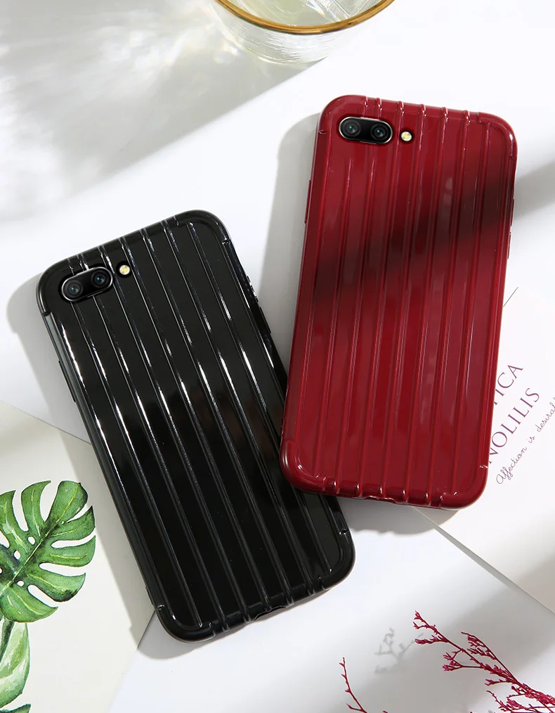 Роскошный багажный чехол для huawei honor 10, Модный милый чехол для костюма, чехол для багажника, ТПУ, силиконовая задняя крышка для телефона, чехол для huawei honor 10