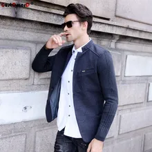 GustOmerD, Осень-зима, мужской костюм, блейзеры, однотонный, пэчворк, кашемировые пальто, мужские блейзеры, куртки, повседневные, высокое качество, блейзер для мужчин