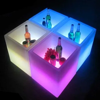 

LED Ice Bucket Cube Light Large Capacity Wine Cooler Led Waterproof RGBW Color Changing Retro Champagne Wine Drinks Beer Bucket