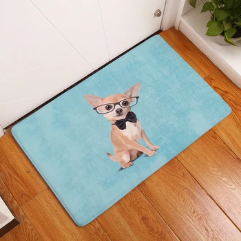 

Cartoon Decorative Indoor Entrance Doormat Dog Cat Print Kitchen Carpet Flannel Non Slip Bathroom Rug Home Decor Hallway Mat