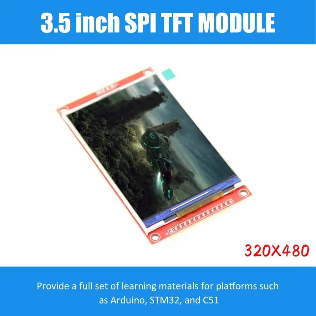 3,5 дюймов 320*240 последовательный SPI TFT lcd модуль дисплей экран оптическая Сенсорная панель Драйвер IC ILI9341 для MCU - Комплект: without touch screen