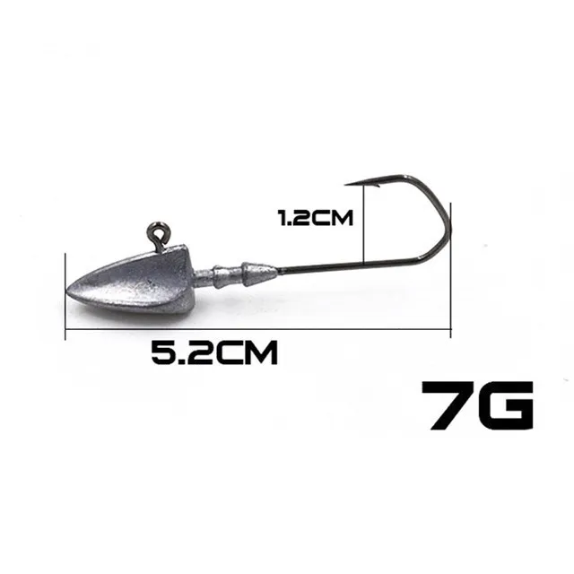 1PCS 7g 1 шт. крючки с свинцовой головкой 3,5 г 5 г 7 г 10 г 14 г 20 г крючок с колючей головкой рыболовные снасти Высокоуглеродистая сталь кривошипный червь острый крючок для приманки - Цвет: 1PCS 7g