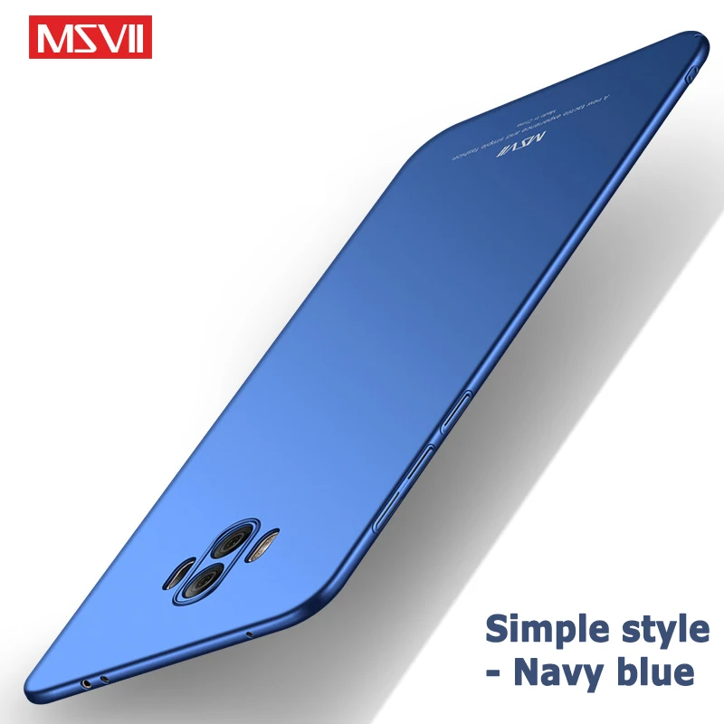Simple navy blue Чехол Msvii для huawei mate 10 Pro Чехол тонкий матовый чехол для huawei mate 10 Lite чехол Жесткий PC чехол для huawei mate 10 чехол для телефона - Цвет: Simple navy blue