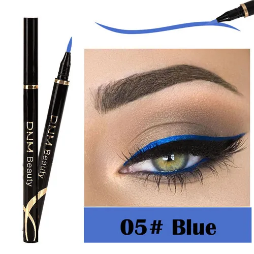 1 шт., матовая цветная жидкая подводка для глаз, водостойкая Черная Подводка для глаз, карандаш, кошачий глаз, инструменты для макияжа - Цвет: 05 Blue