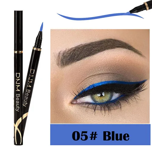05 Blue 1 шт., матовая цветная жидкая подводка для глаз, водостойкая Черная Подводка для глаз, карандаш, кошачий глаз, инструменты для макияжа - Цвет: 05 Blue