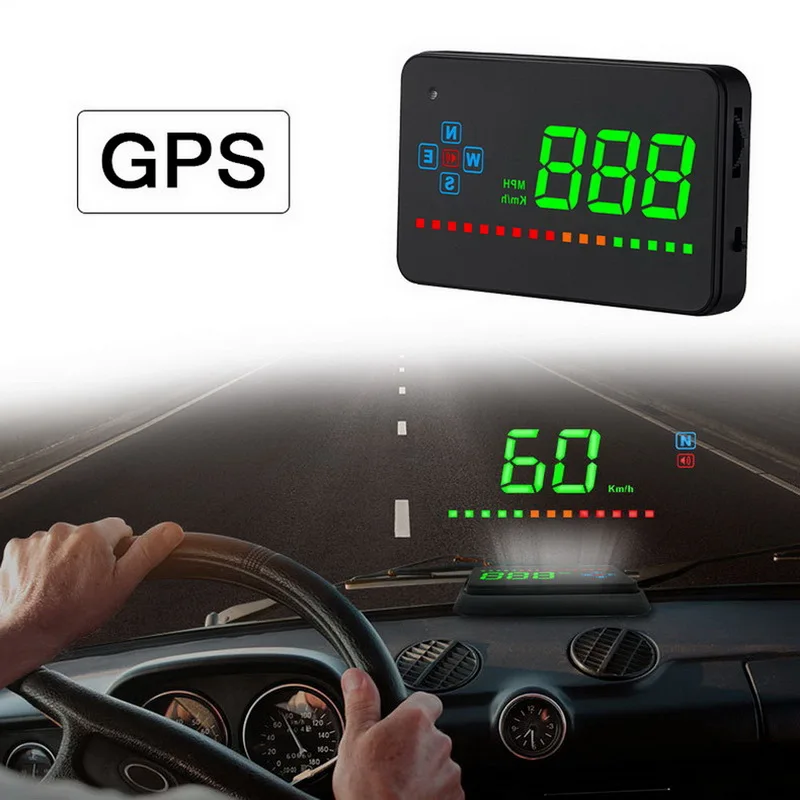 Универсальный автомобильный большой экран 3," gps измеритель скорости Цифровой Автомобильный gps дисплей скорости превышения скорости ing сигнализация