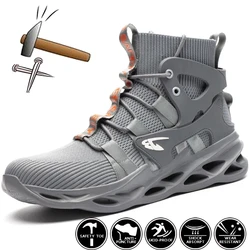 Chaussures de sécurité indestructibles pour hommes, baskets de travail à bout en acier, anti perforation, pour adultes 