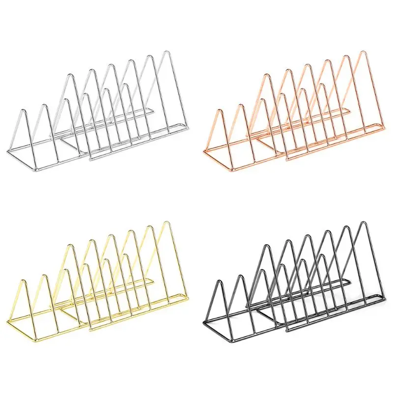 

1 Set Flexible Triangle Shape Simple Book Support Stand Desktop Storage Racks